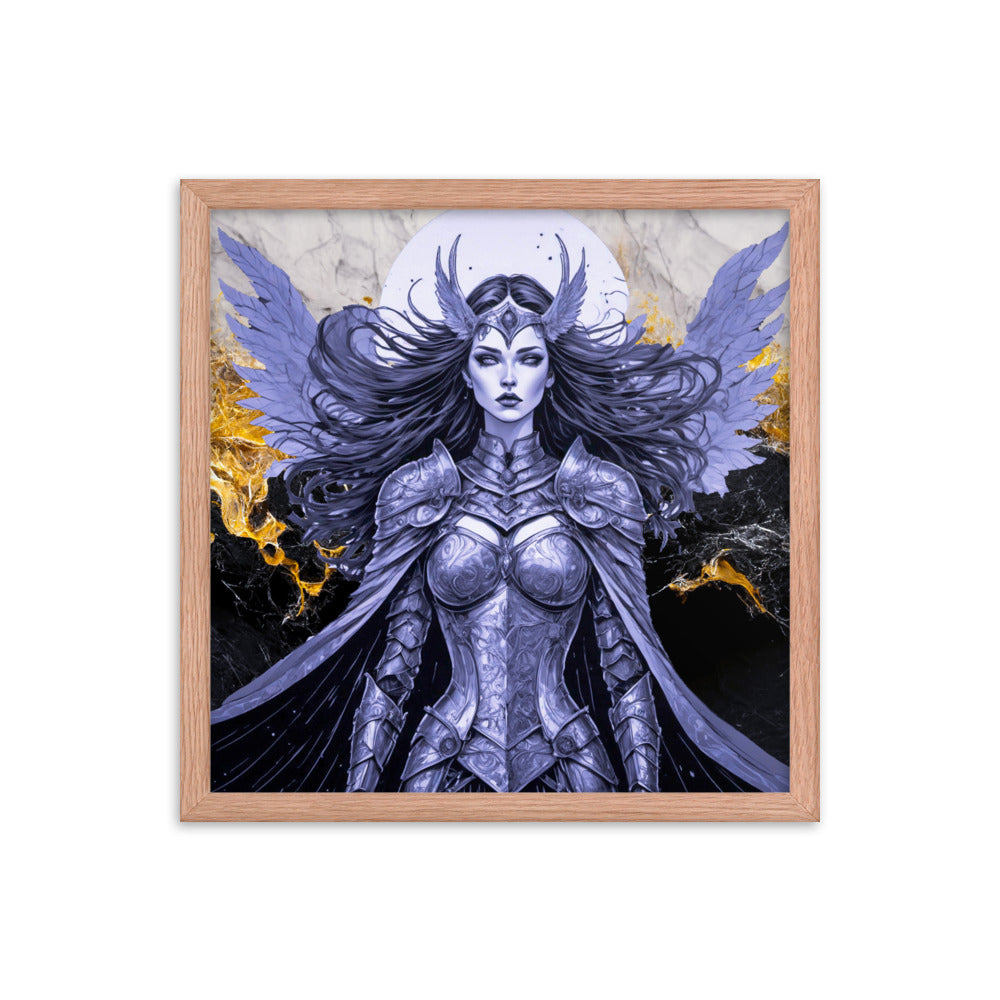 BW Marble V5 Framed Poster