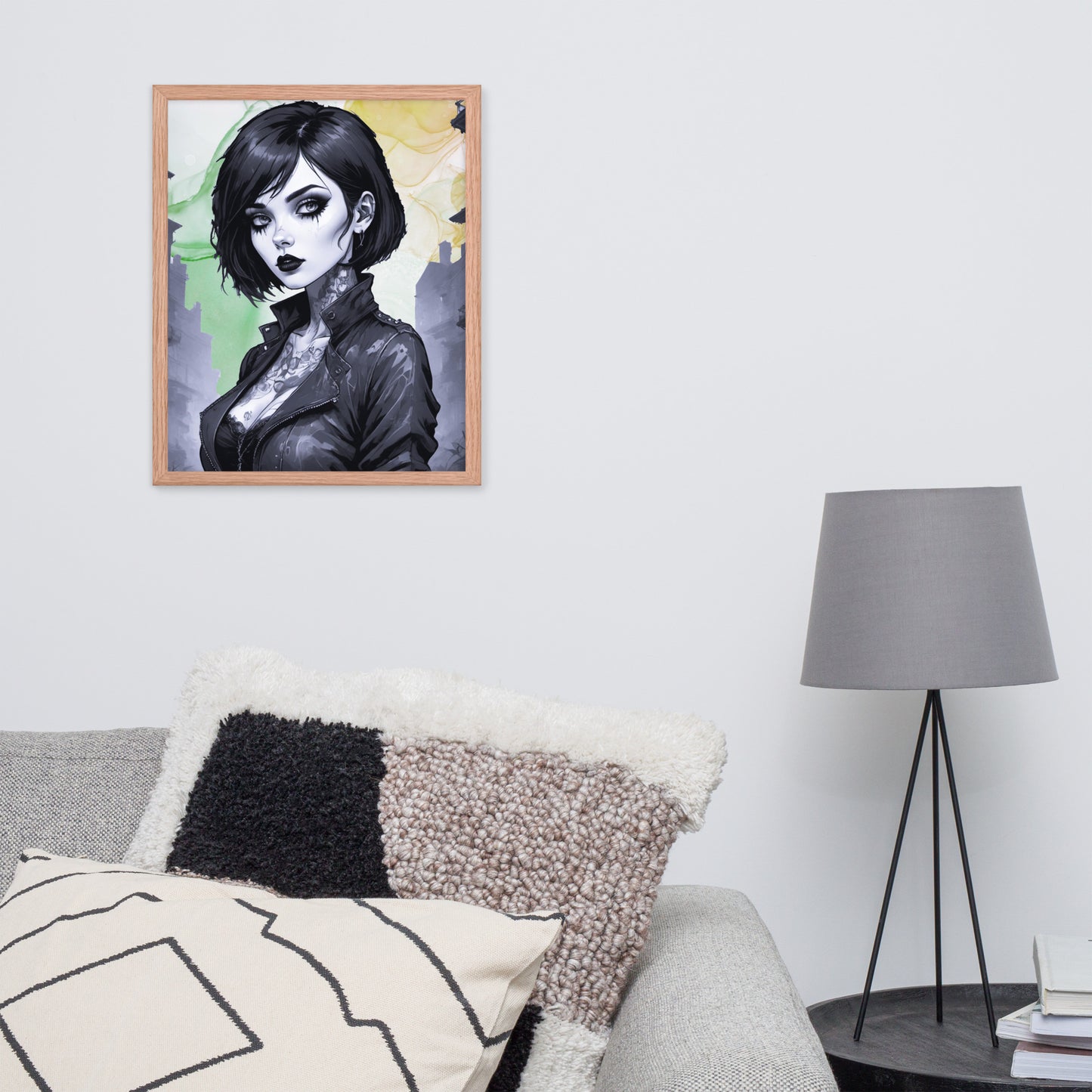 BW Marble V26 Framed Poster
