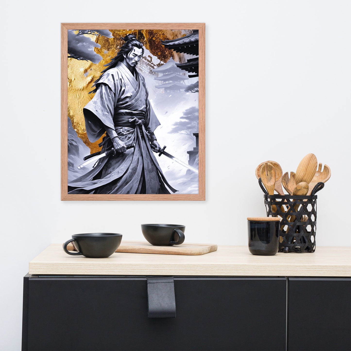 BW Marble V25 Framed Poster