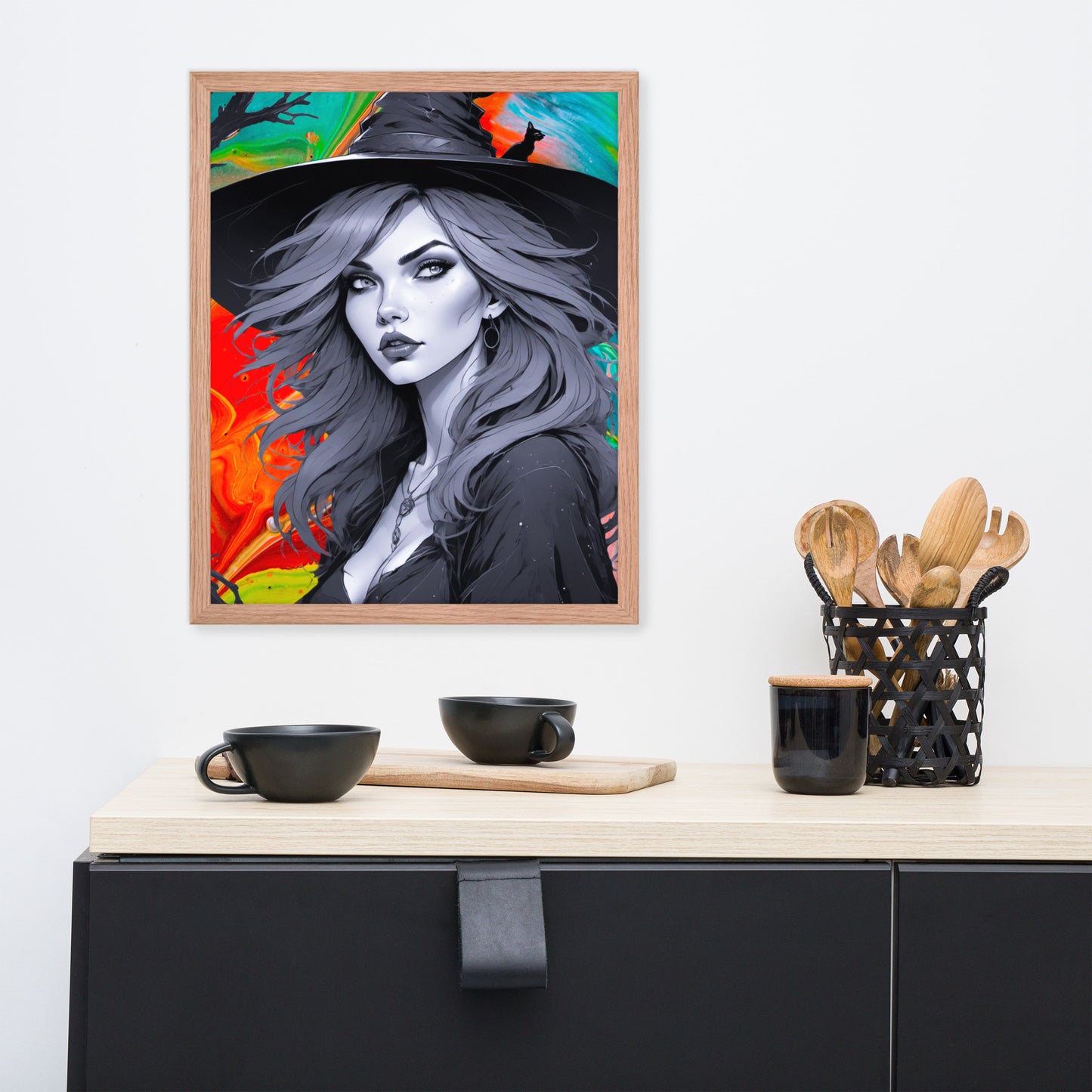 BW Marble V22 Framed Poster