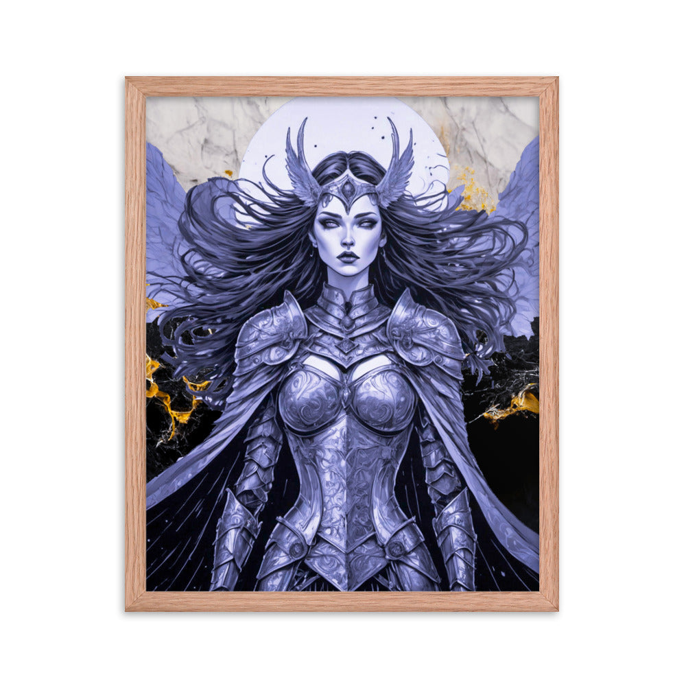 BW Marble V5 Framed Poster
