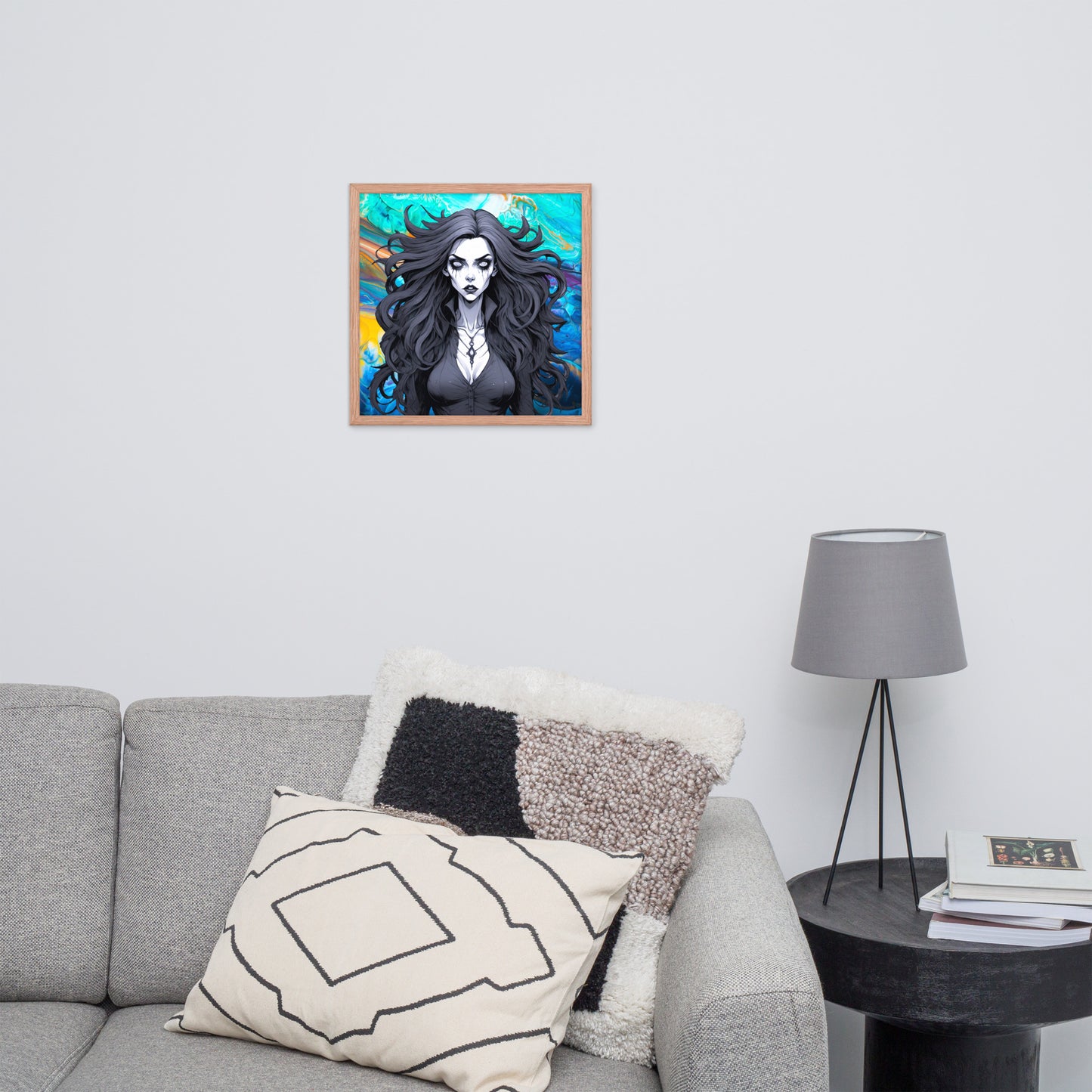 BW Marble V28 Framed Poster