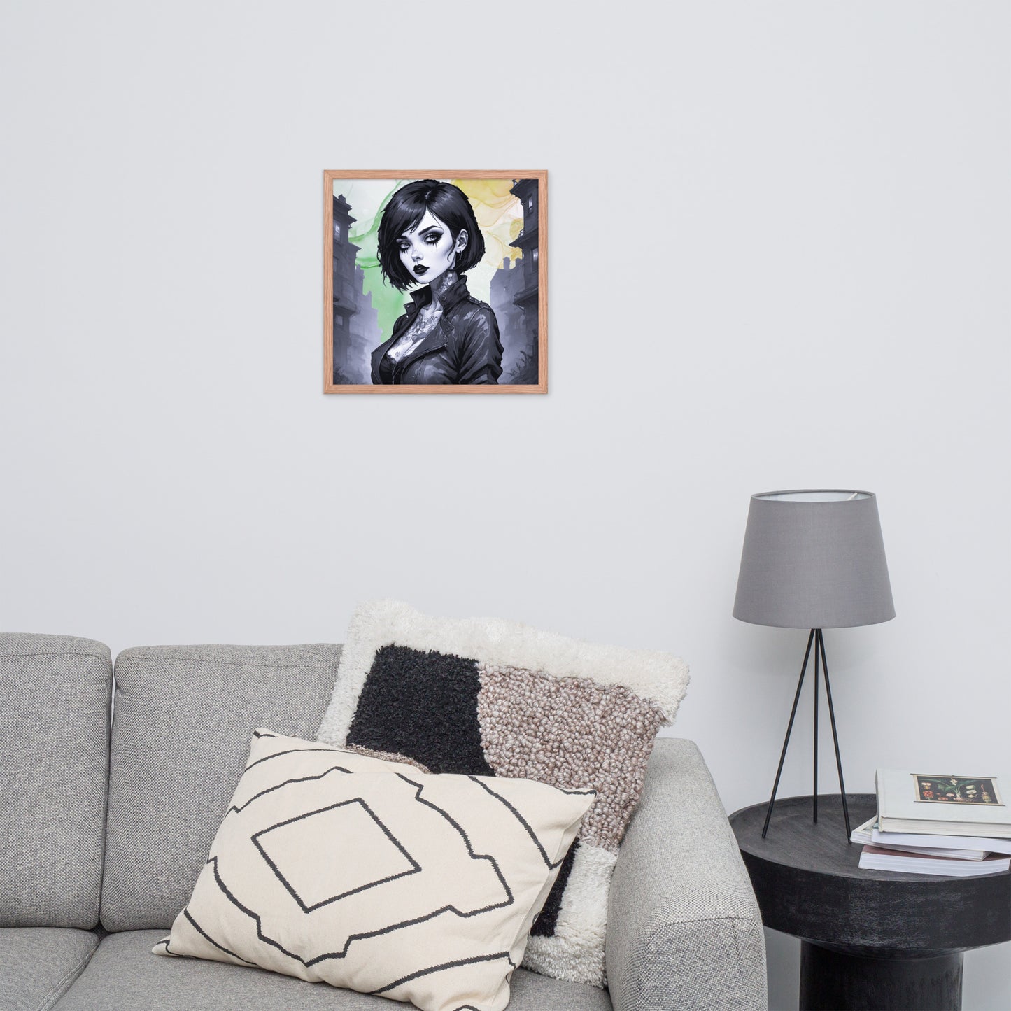 BW Marble V26 Framed Poster