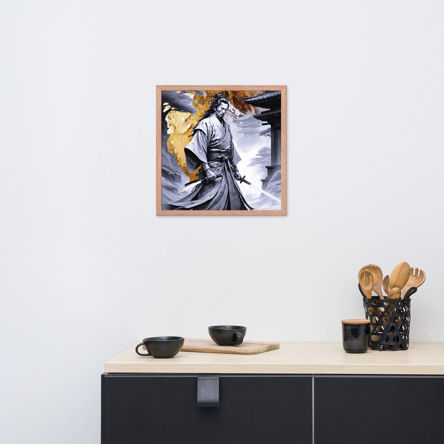 BW Marble V25 Framed Poster