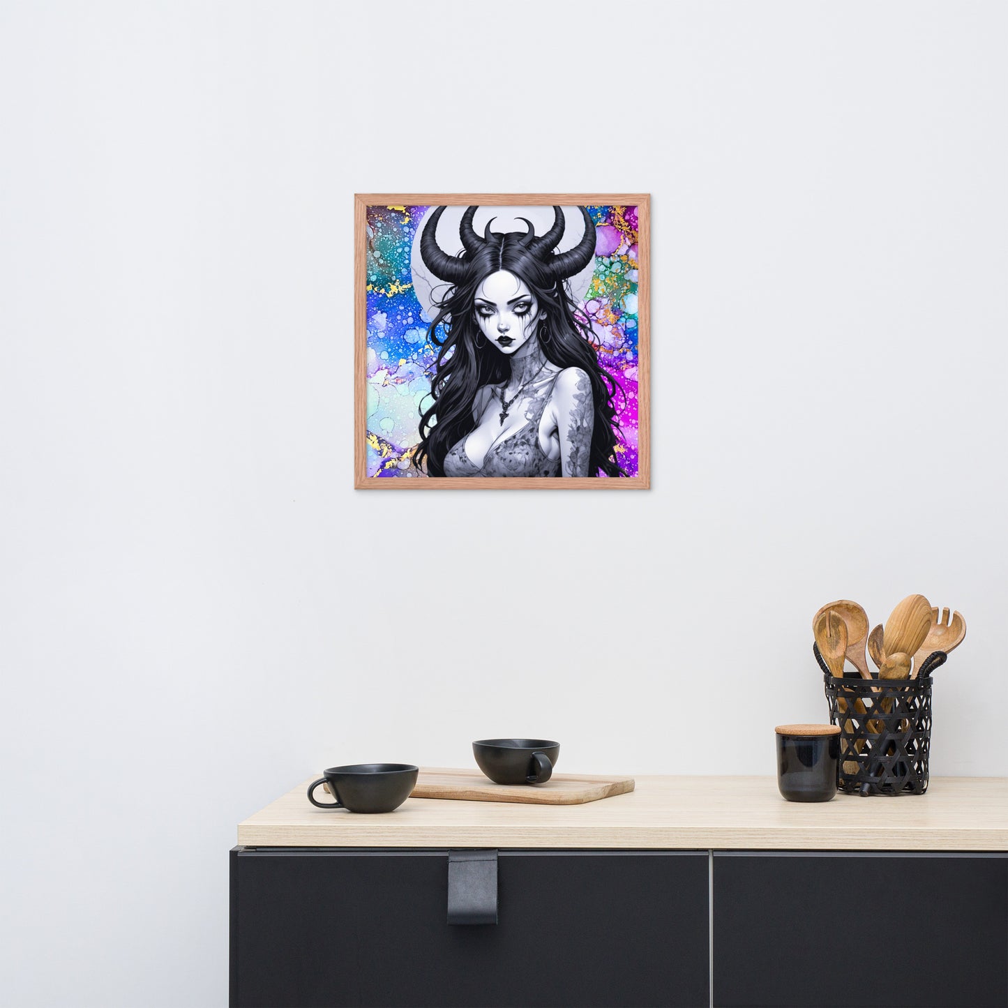 BW Marble V24 Framed Poster