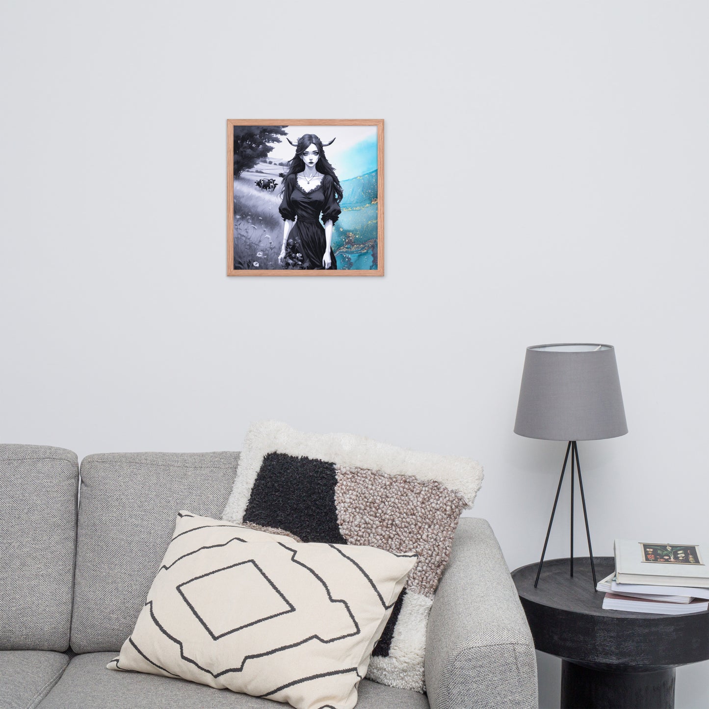 BW Marble V20 Framed Poster