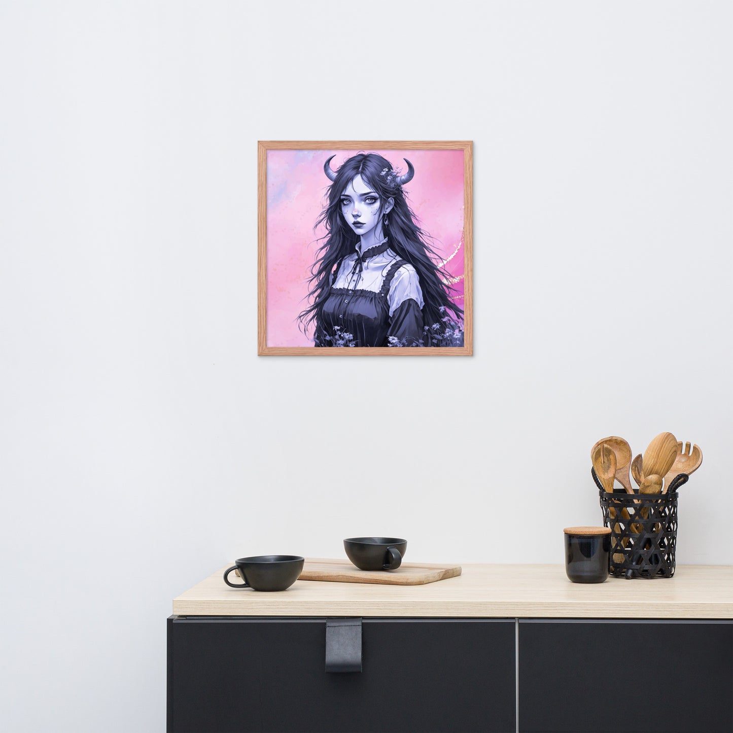 BW Marble V7 Framed Poster