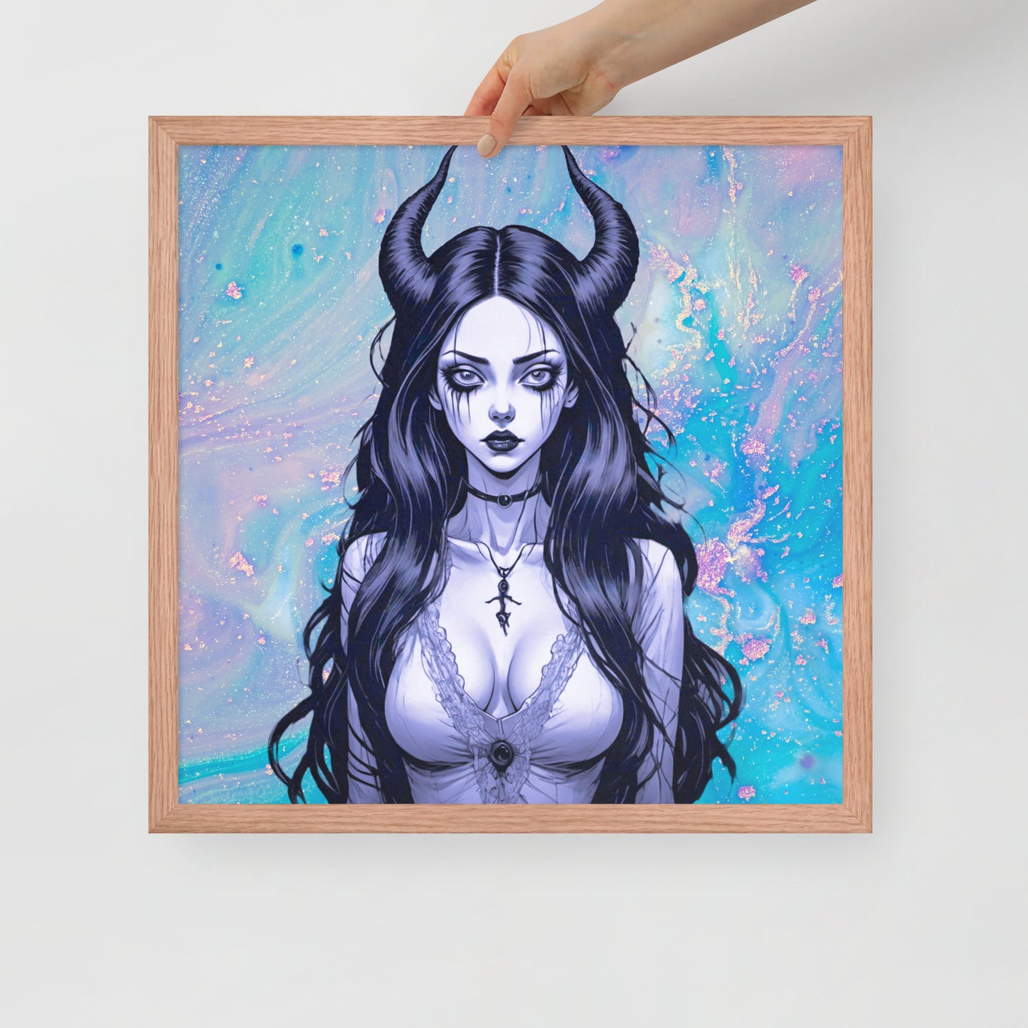BW Marble V4 Framed Poster