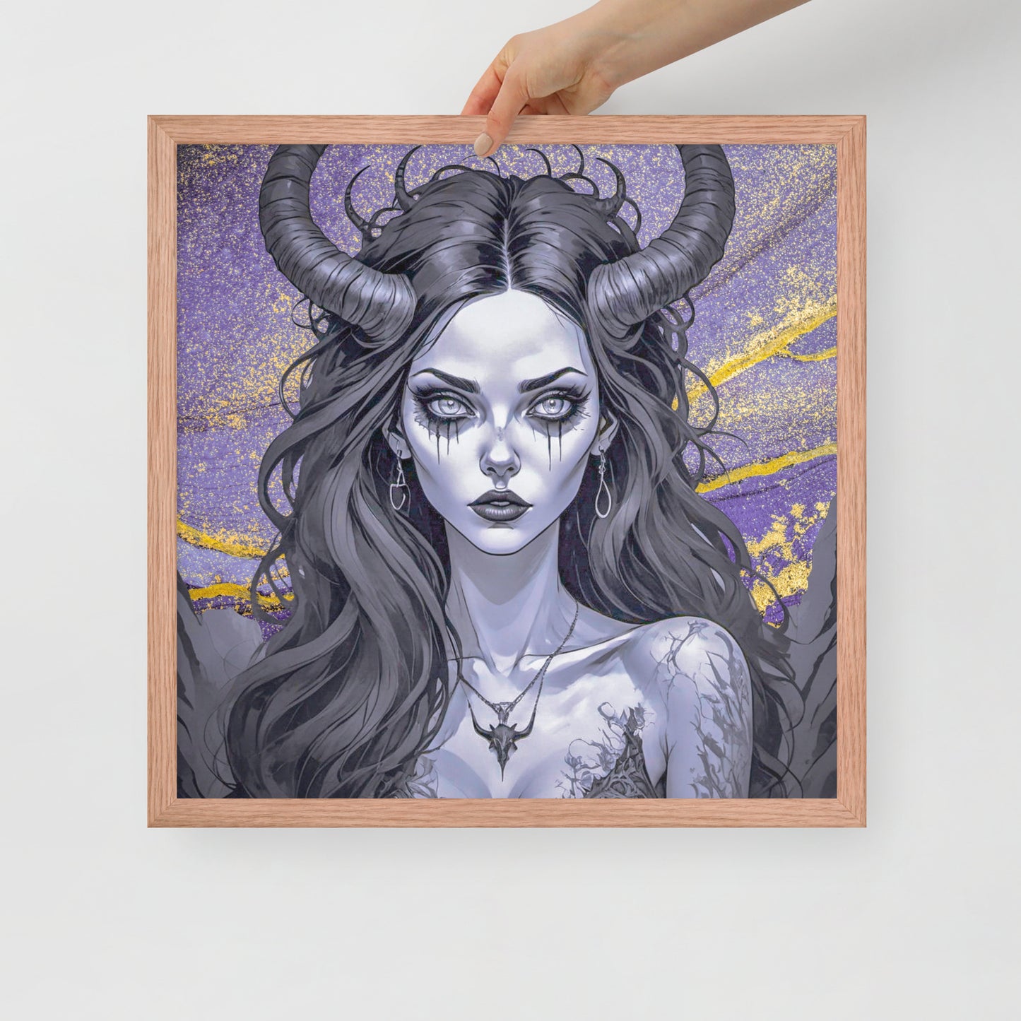 BW Marble V1 Framed Poster