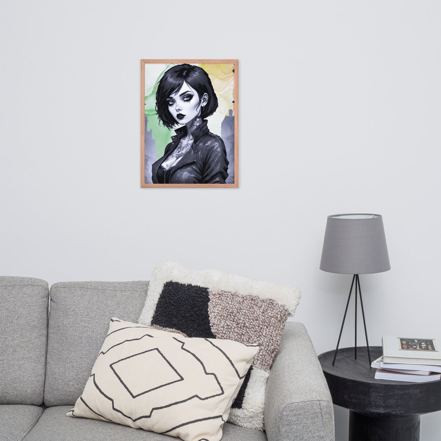 BW Marble V26 Framed Poster