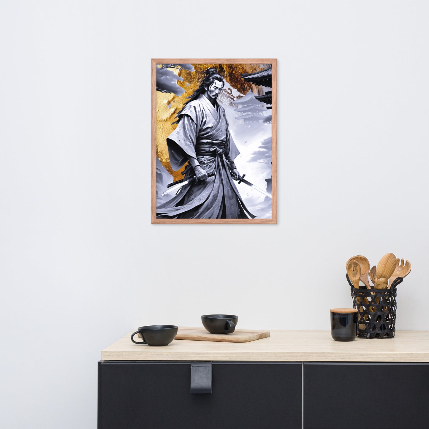 BW Marble V25 Framed Poster