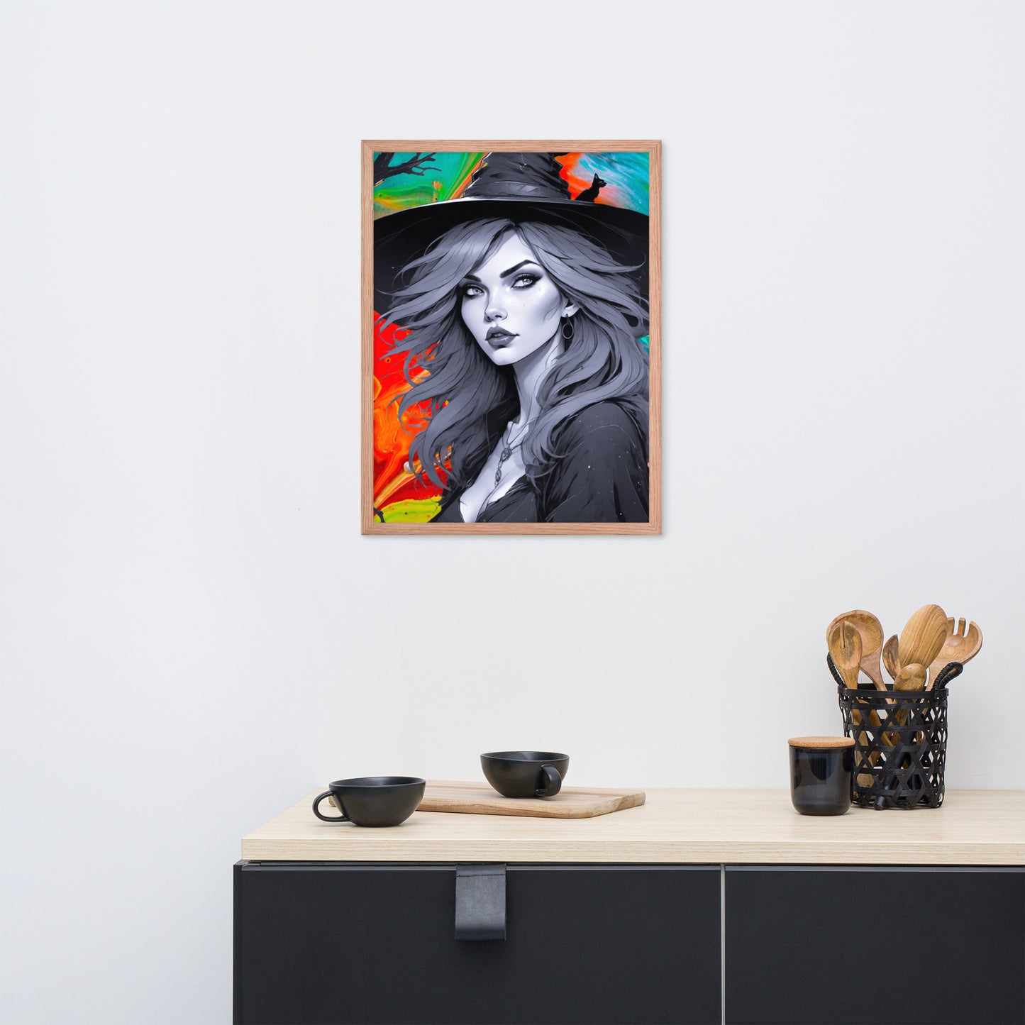 BW Marble V22 Framed Poster