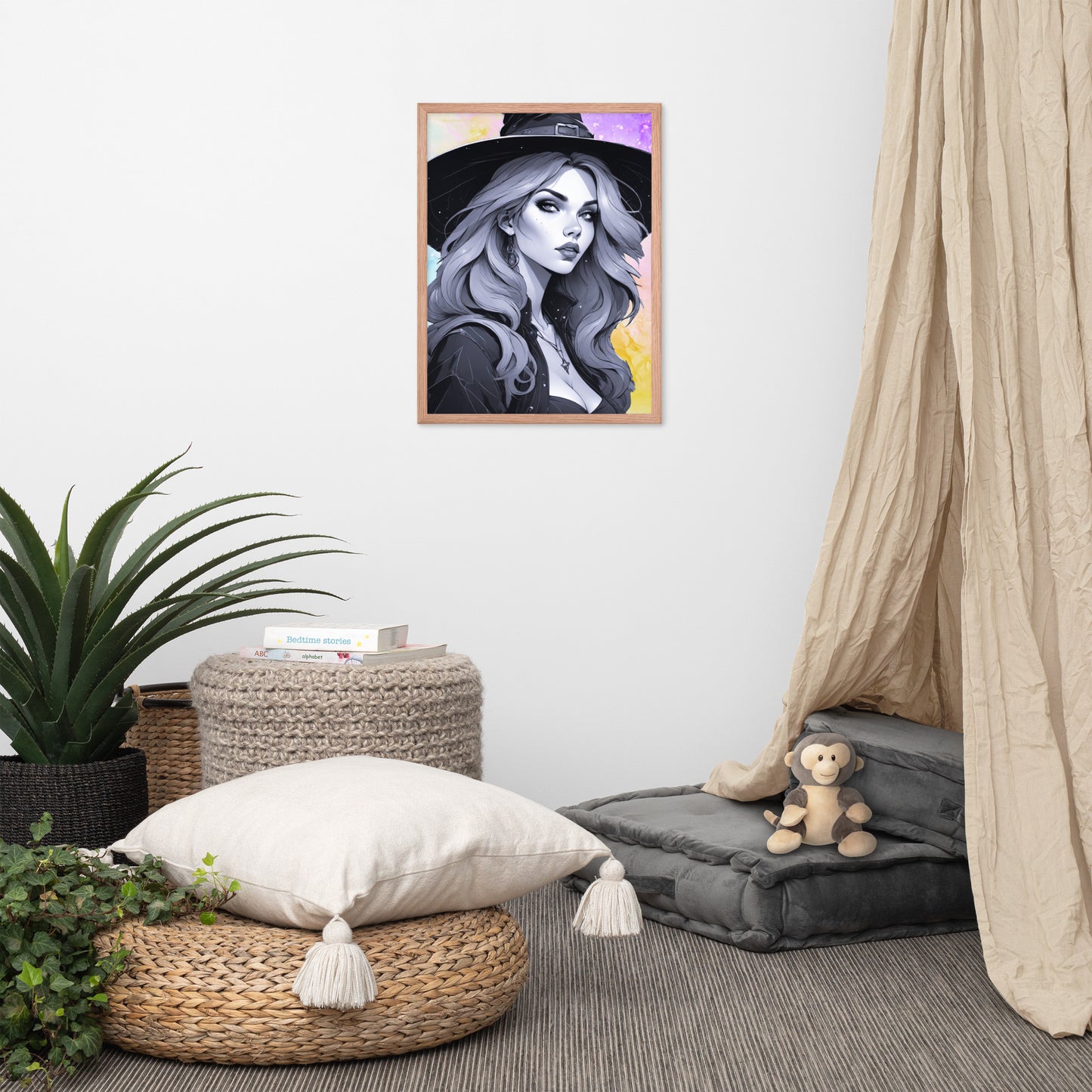 BW Marble V21 Framed Poster