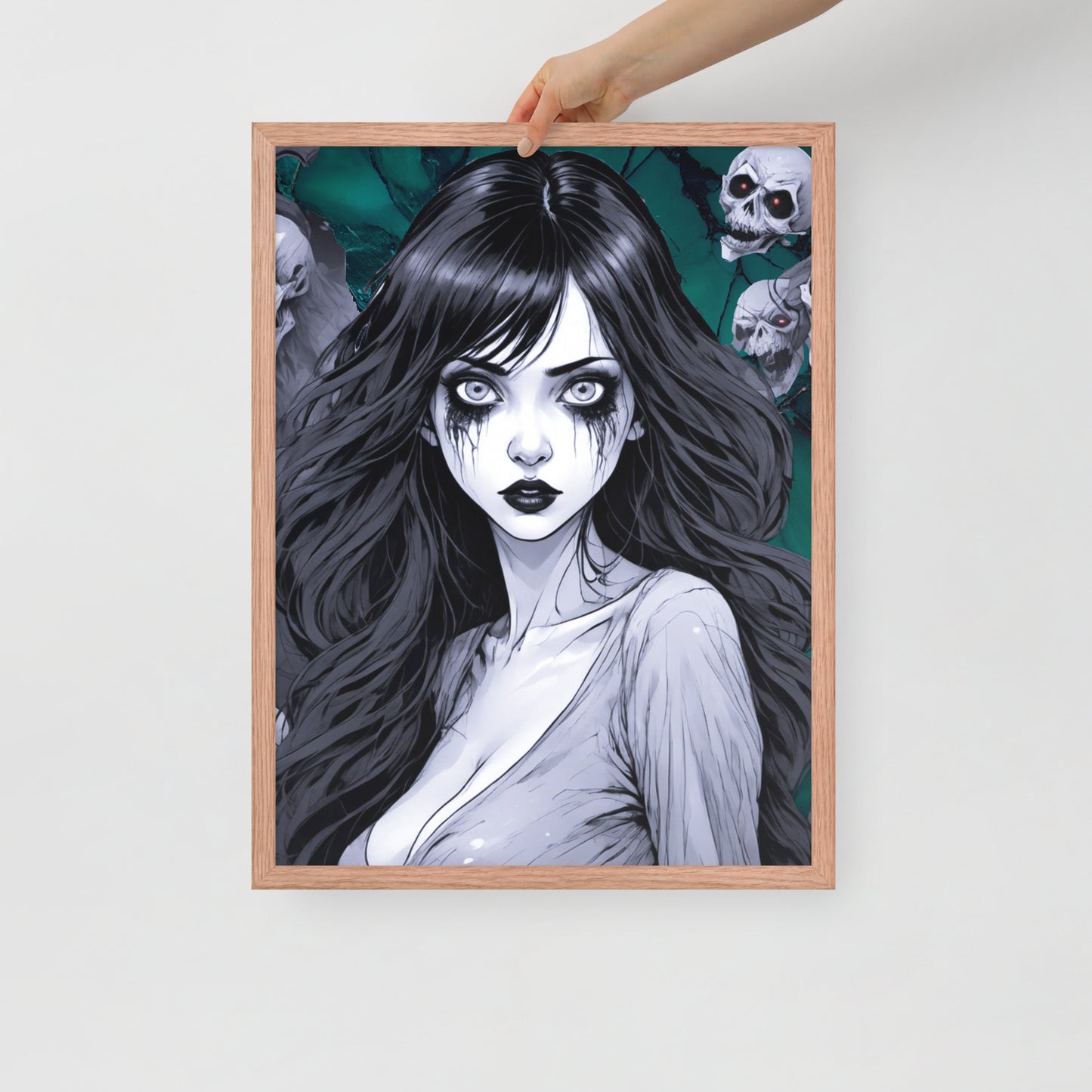 BW Marble V11 Framed Poster