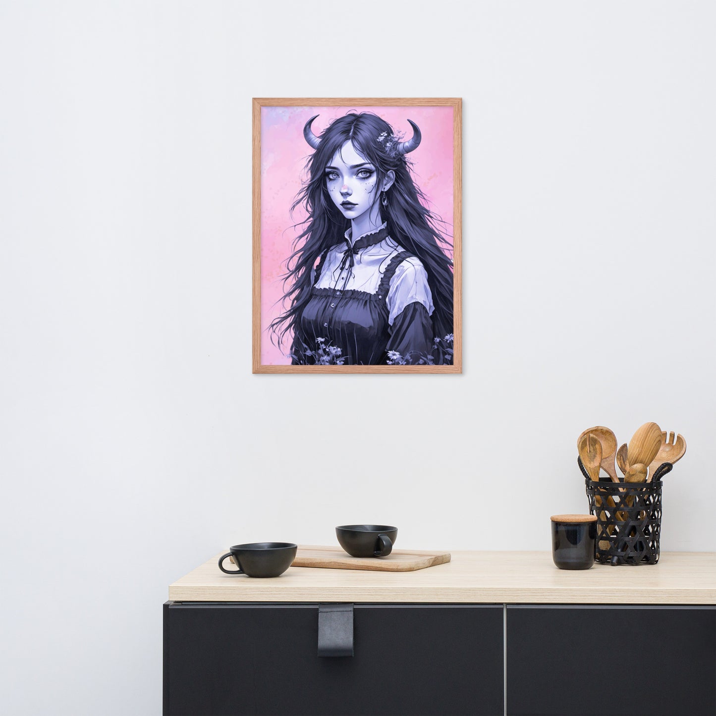 BW Marble V7 Framed Poster
