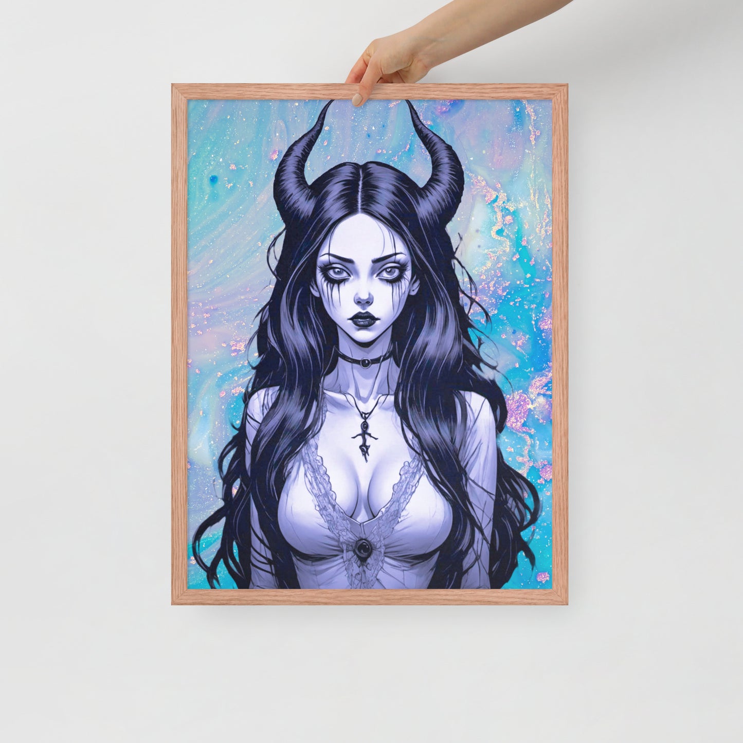 BW Marble V4 Framed Poster