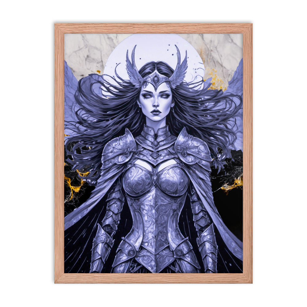 BW Marble V5 Framed Poster