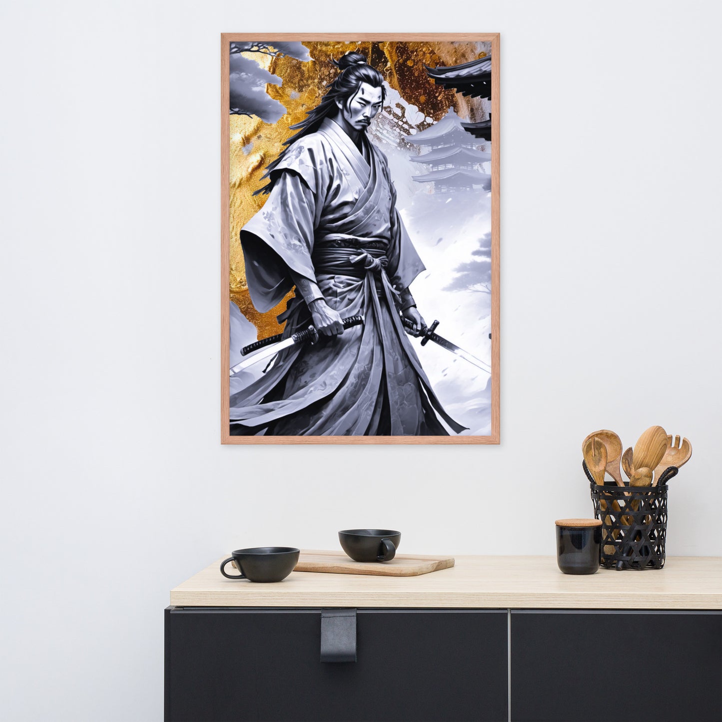 BW Marble V25 Framed Poster