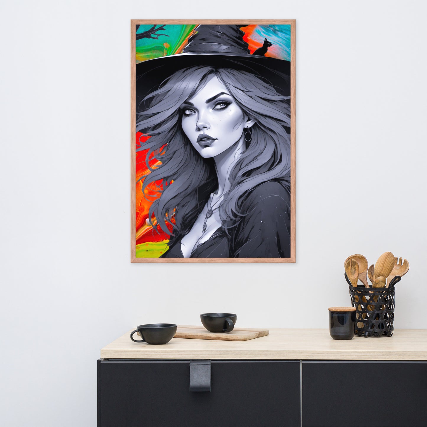 BW Marble V22 Framed Poster