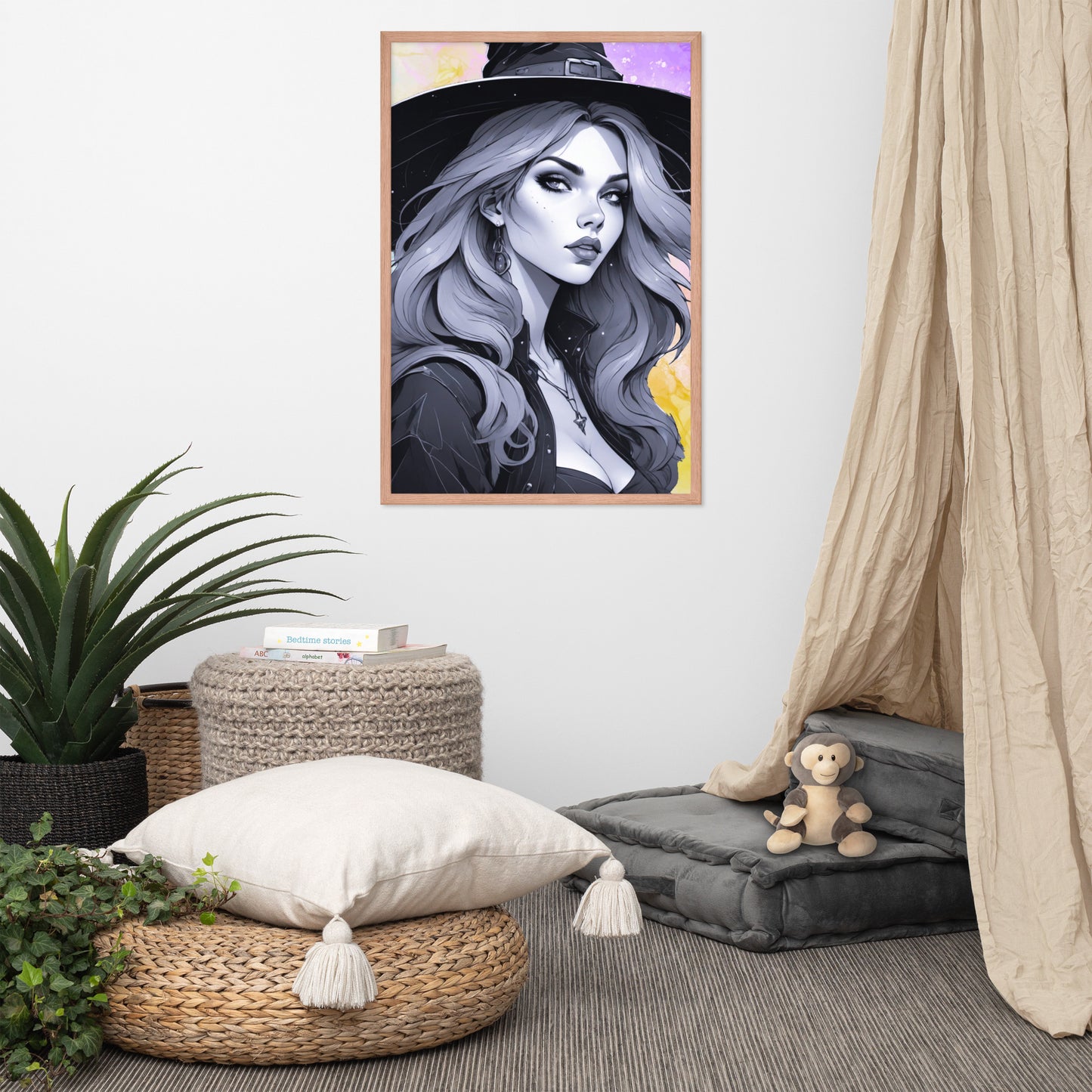 BW Marble V21 Framed Poster