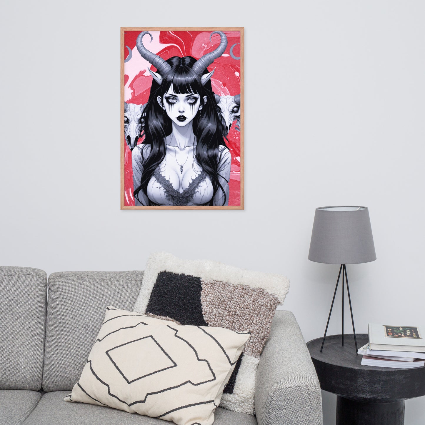 BW Marble V18 Framed Poster