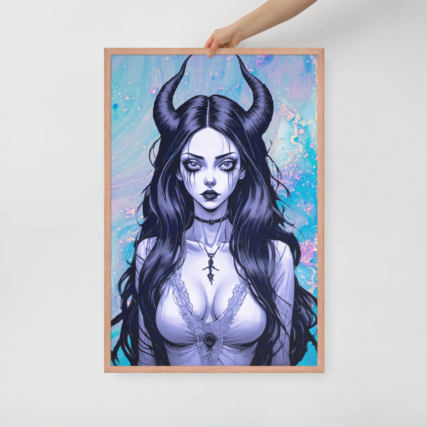 BW Marble V4 Framed Poster
