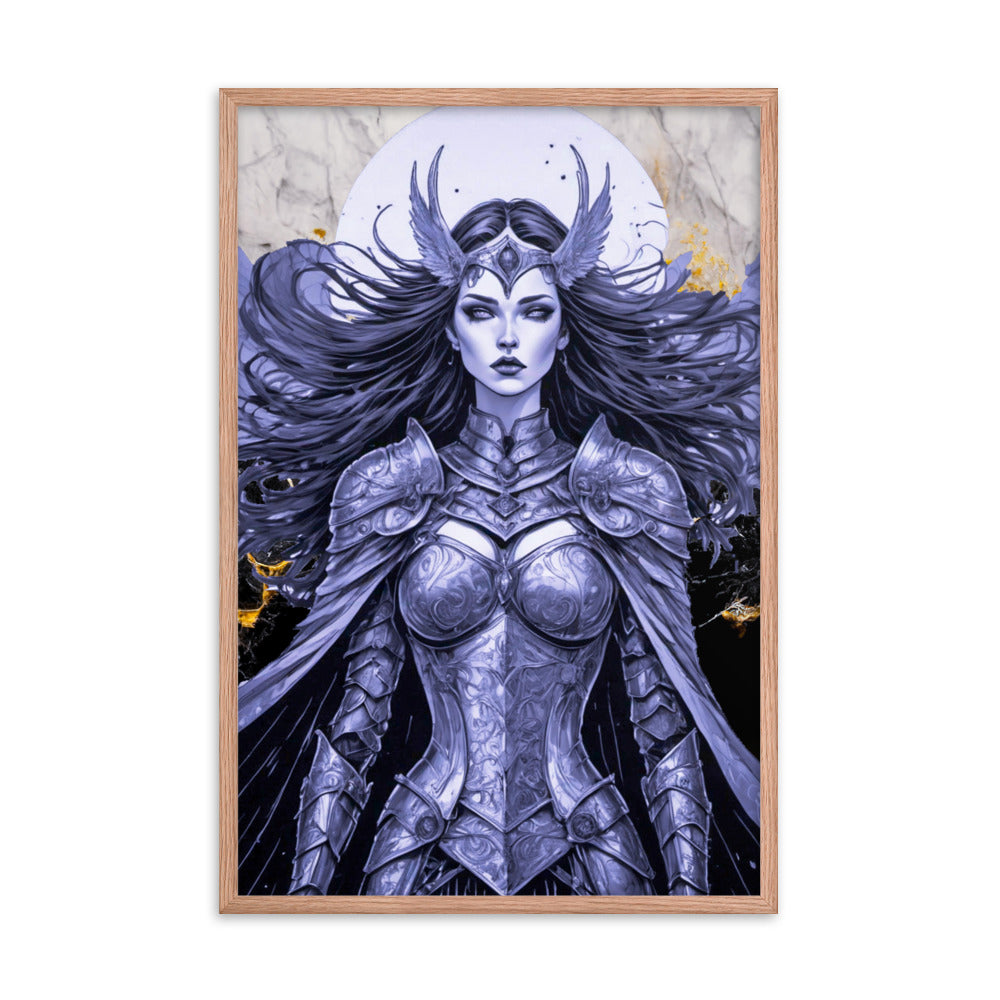 BW Marble V5 Framed Poster