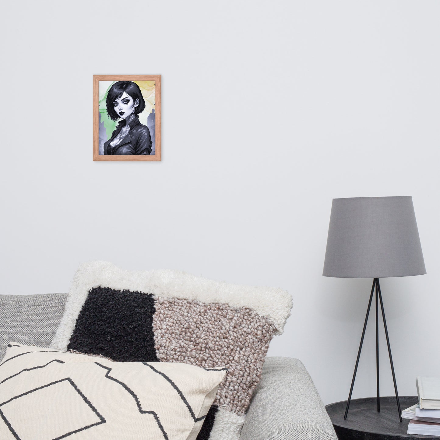 BW Marble V26 Framed Poster