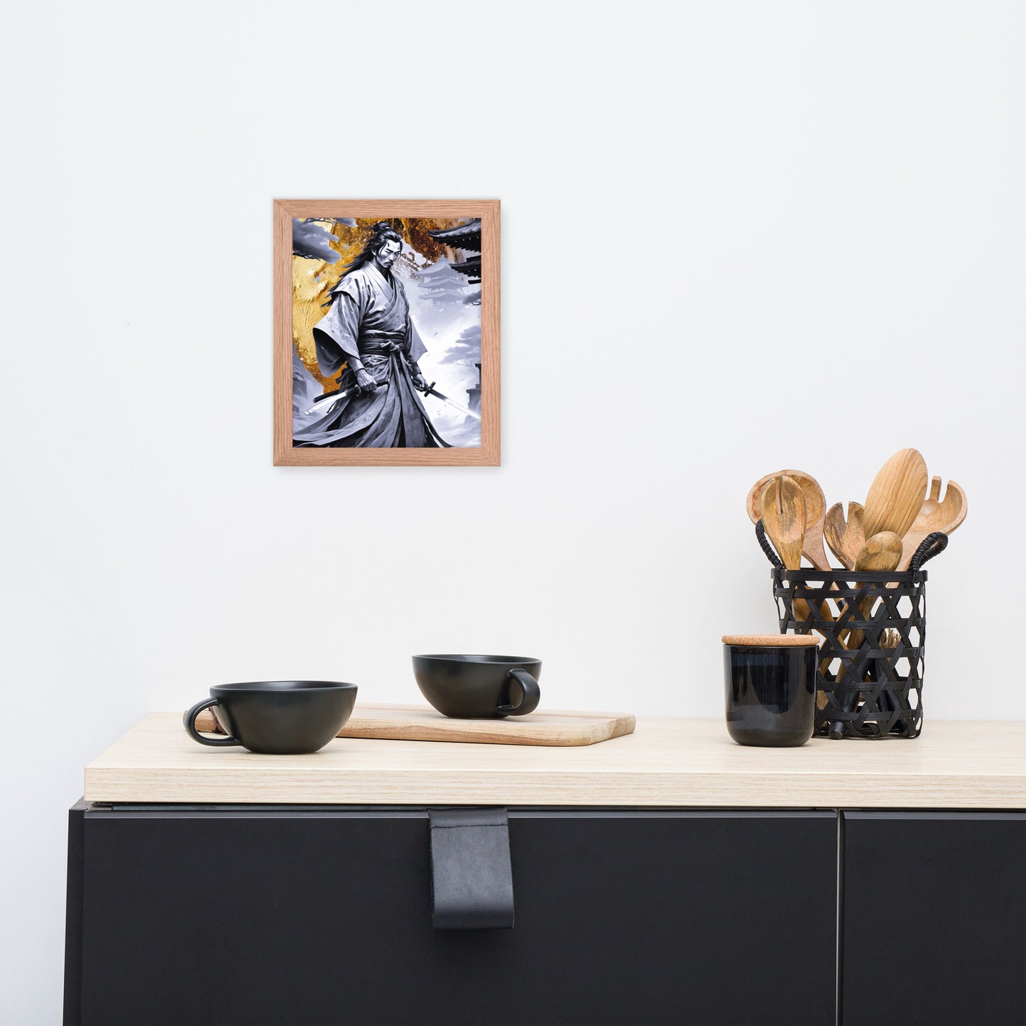 BW Marble V25 Framed Poster