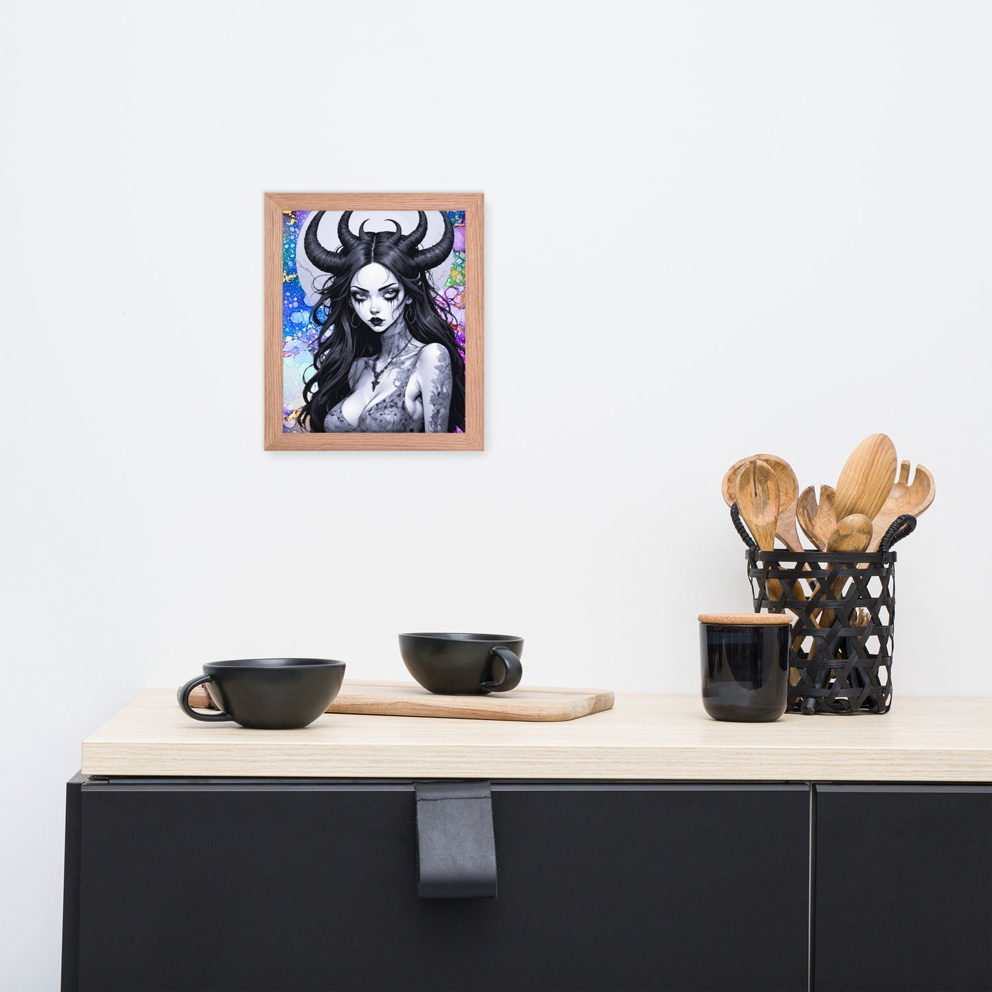 BW Marble V24 Framed Poster