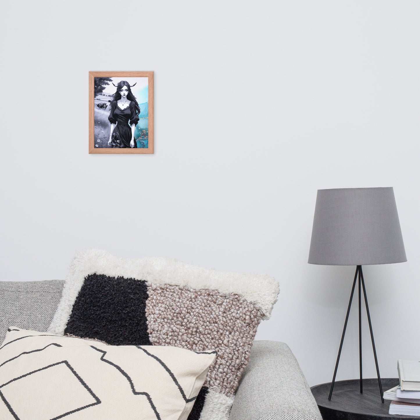 BW Marble V20 Framed Poster