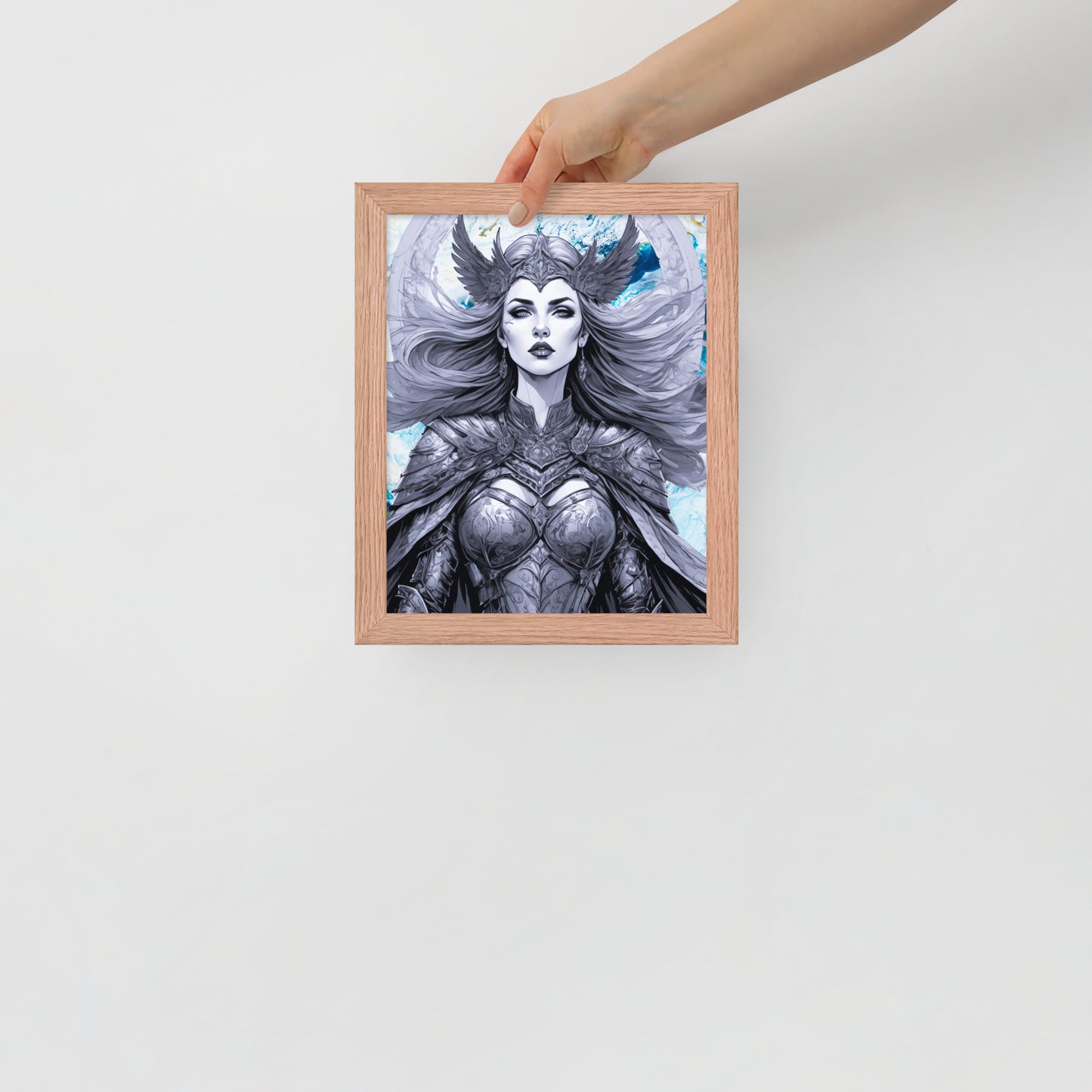 BW Marble V12 Framed Poster