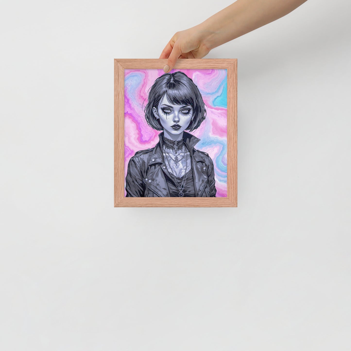 BW Marble V3 Framed Poster