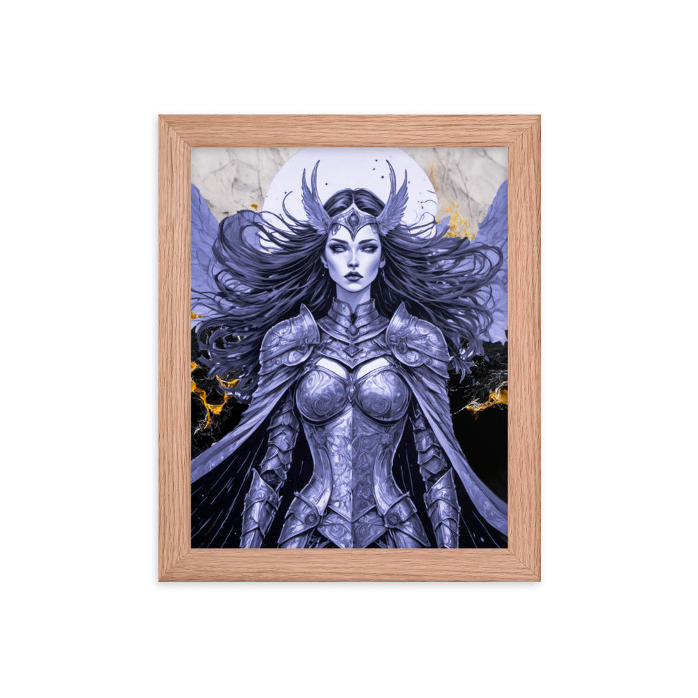 BW Marble V5 Framed Poster