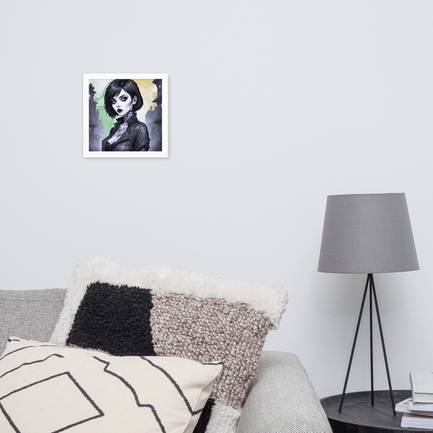 BW Marble V26 Framed Poster