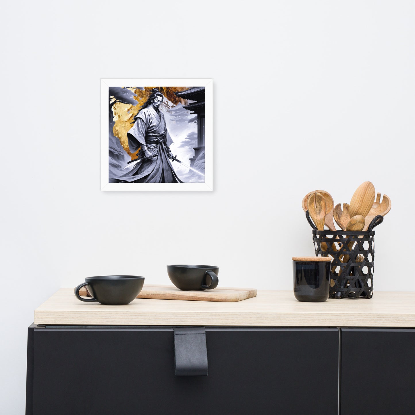 BW Marble V25 Framed Poster