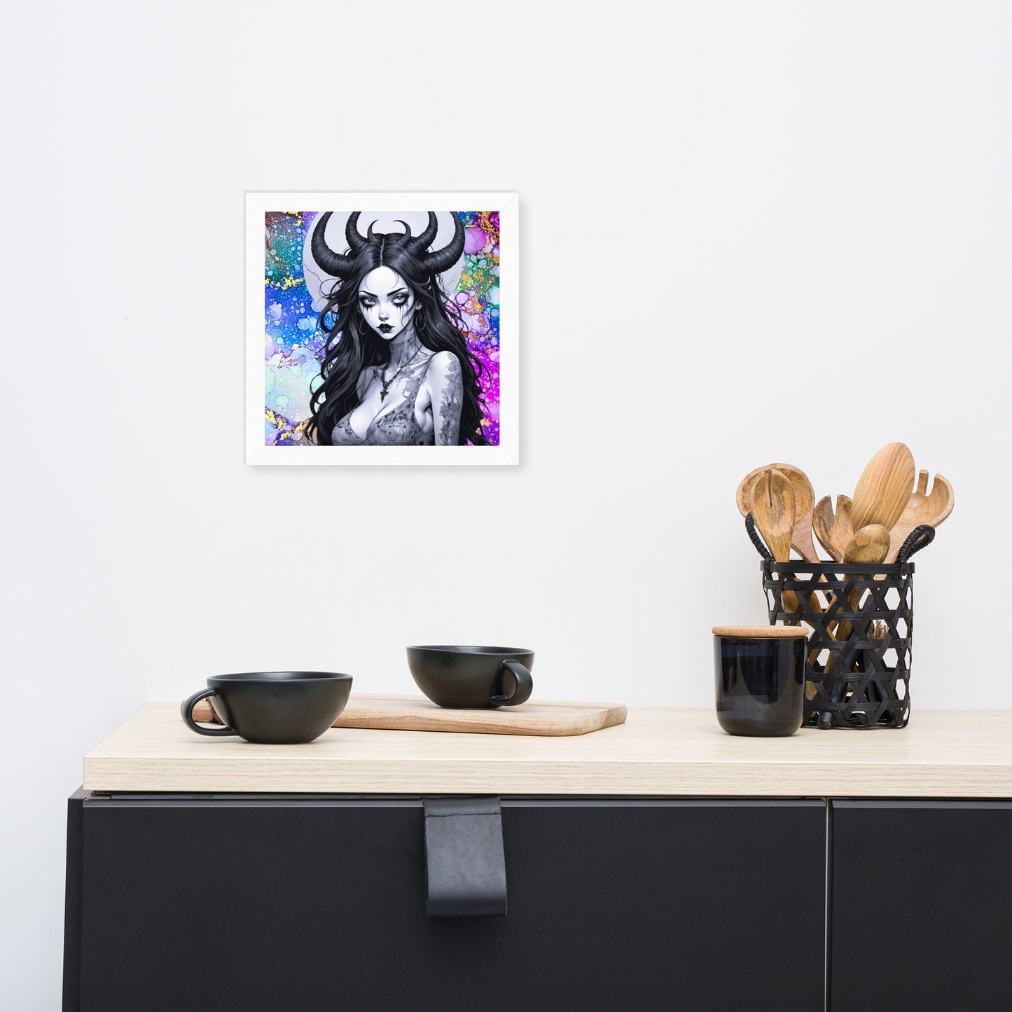 BW Marble V24 Framed Poster