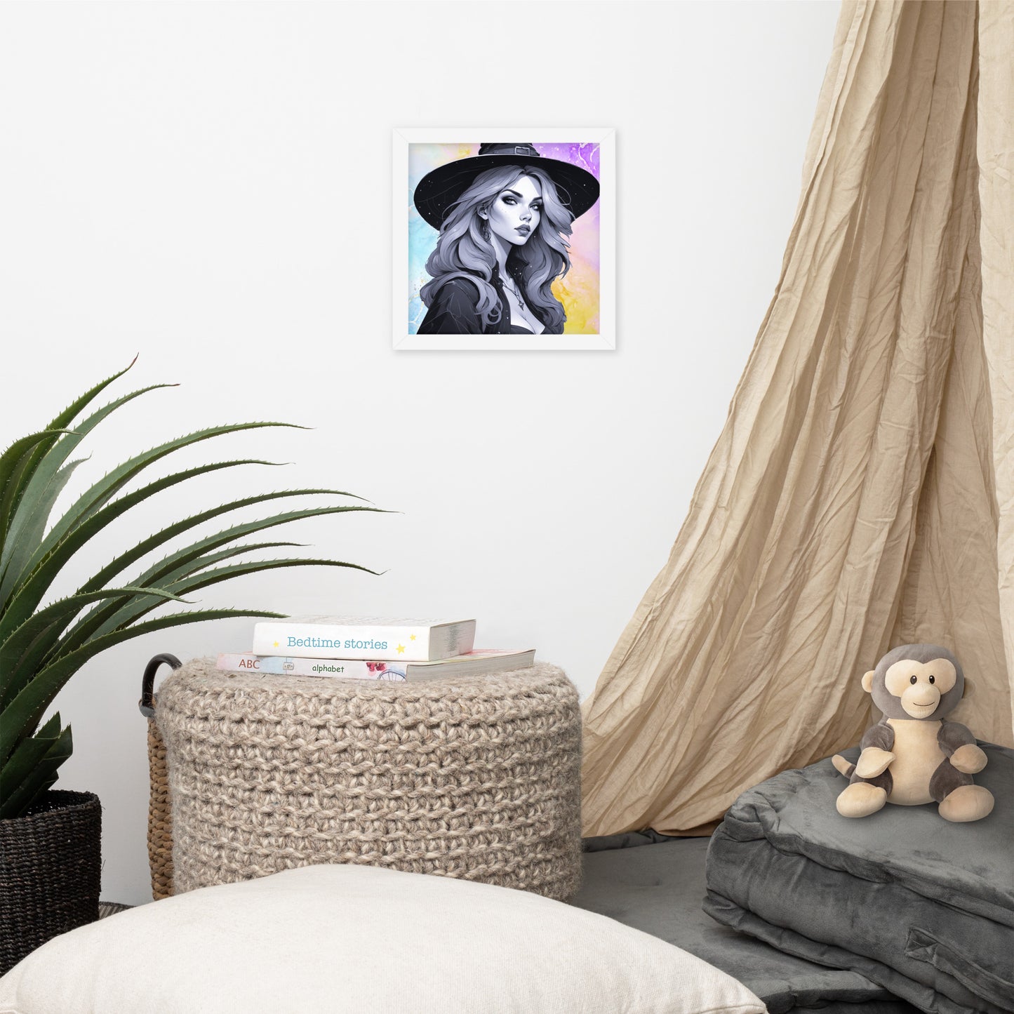 BW Marble V21 Framed Poster