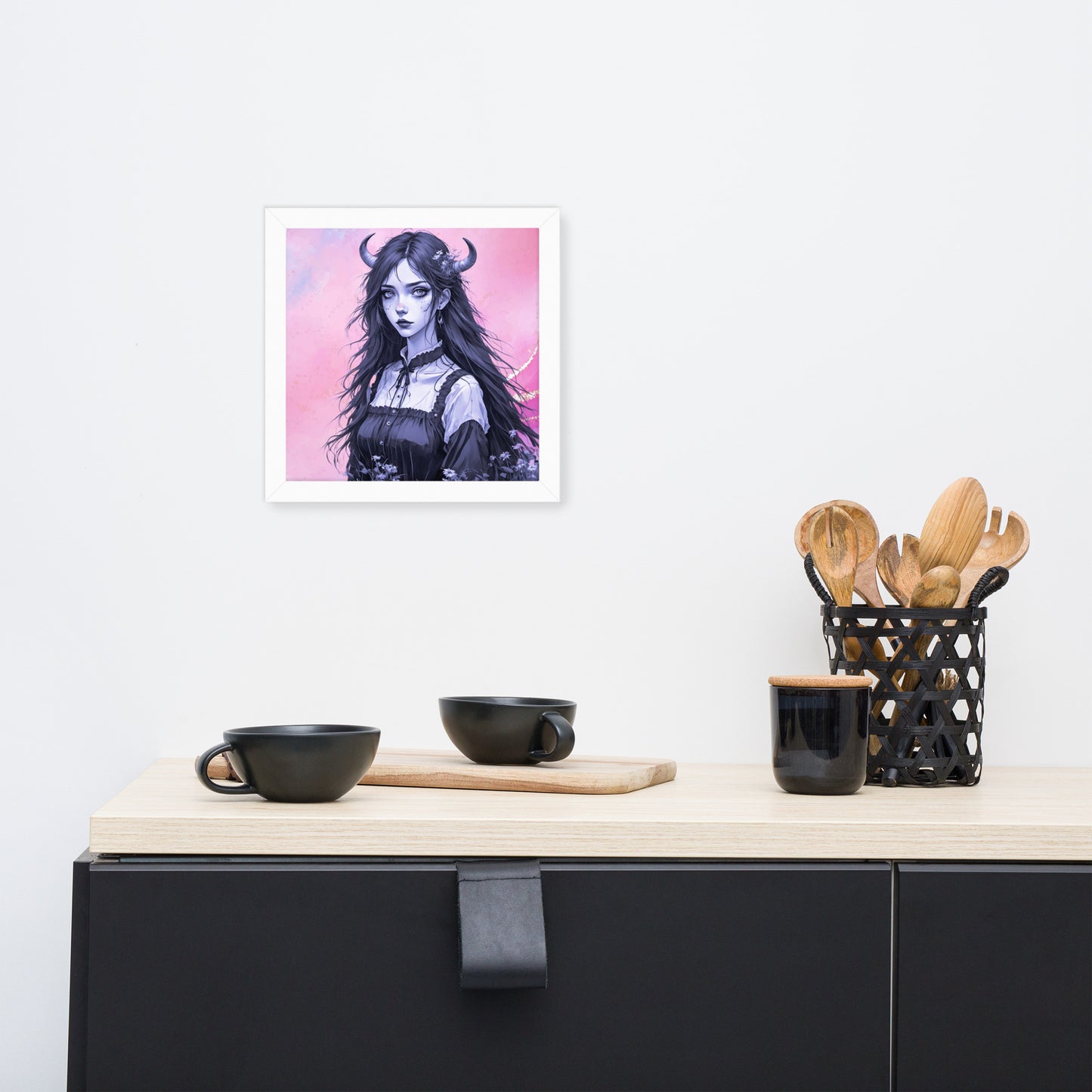 BW Marble V7 Framed Poster