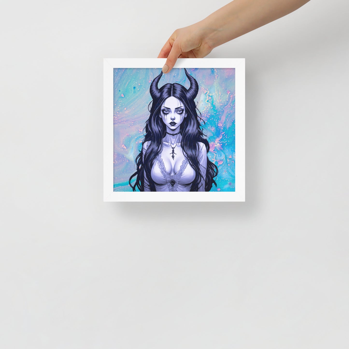 BW Marble V4 Framed Poster