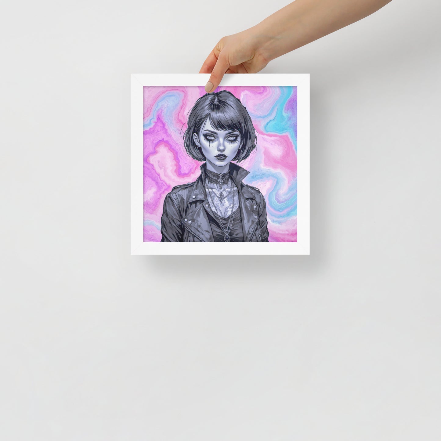 BW Marble V3 Framed Poster