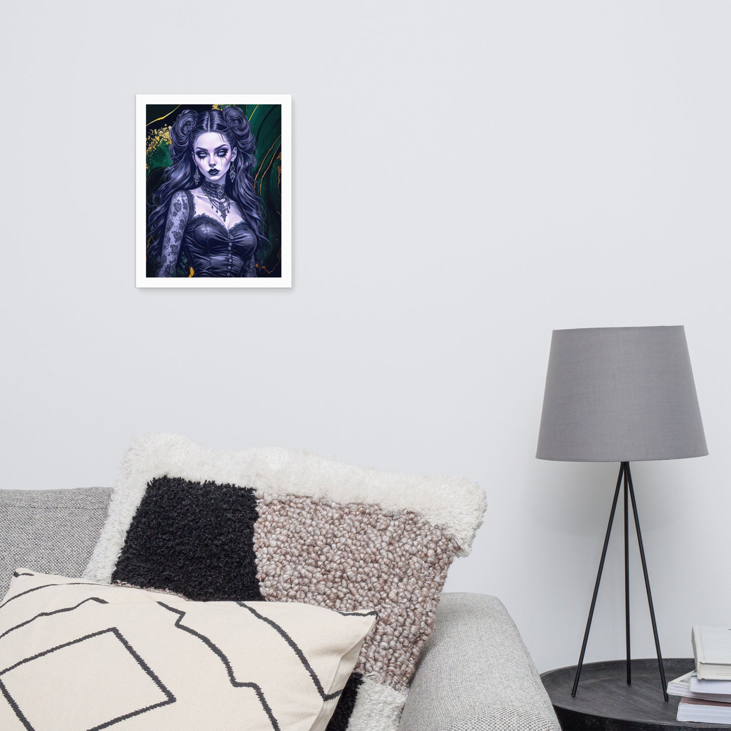 BW Marble V30 Framed Poster