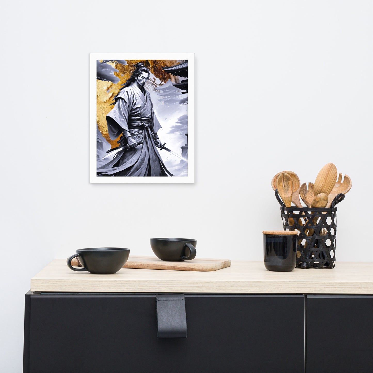 BW Marble V25 Framed Poster