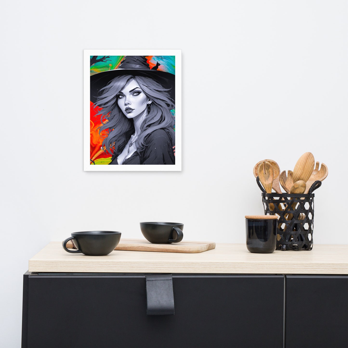 BW Marble V22 Framed Poster