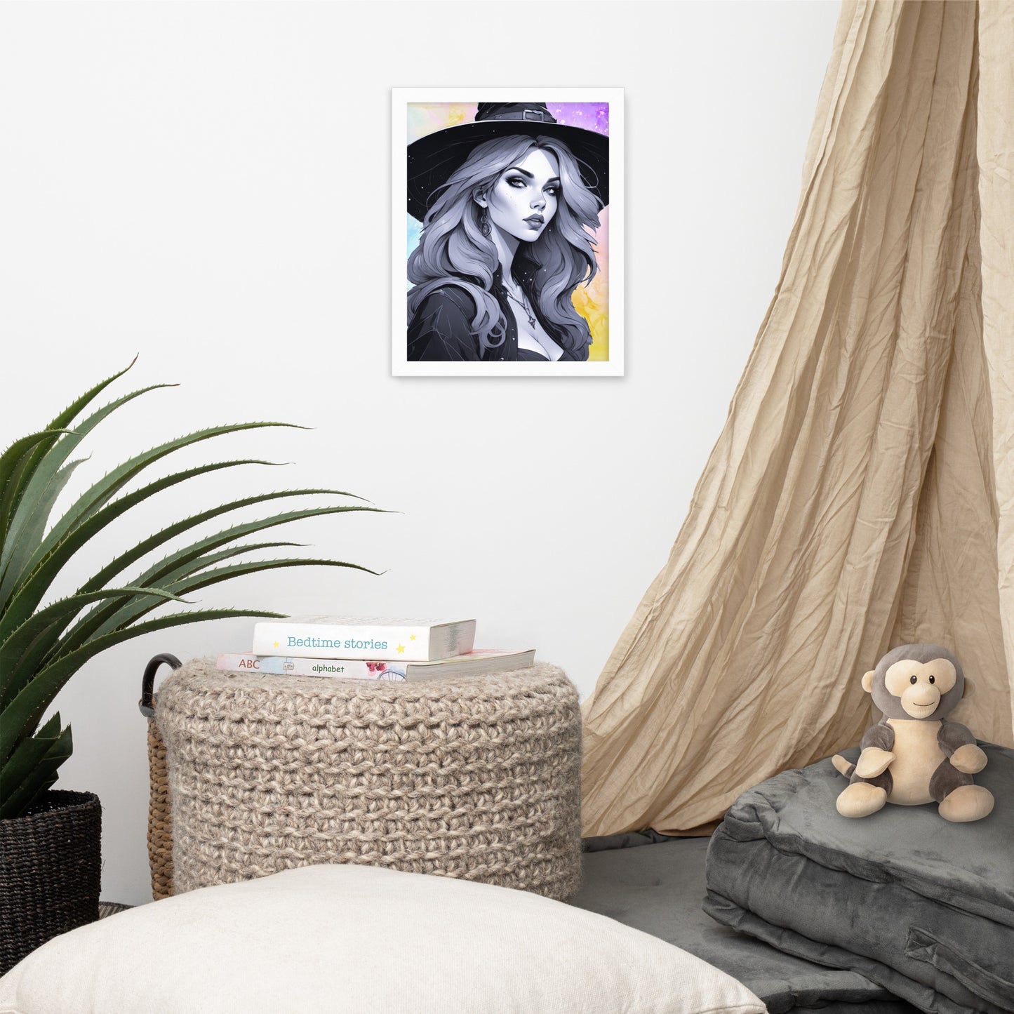 BW Marble V21 Framed Poster