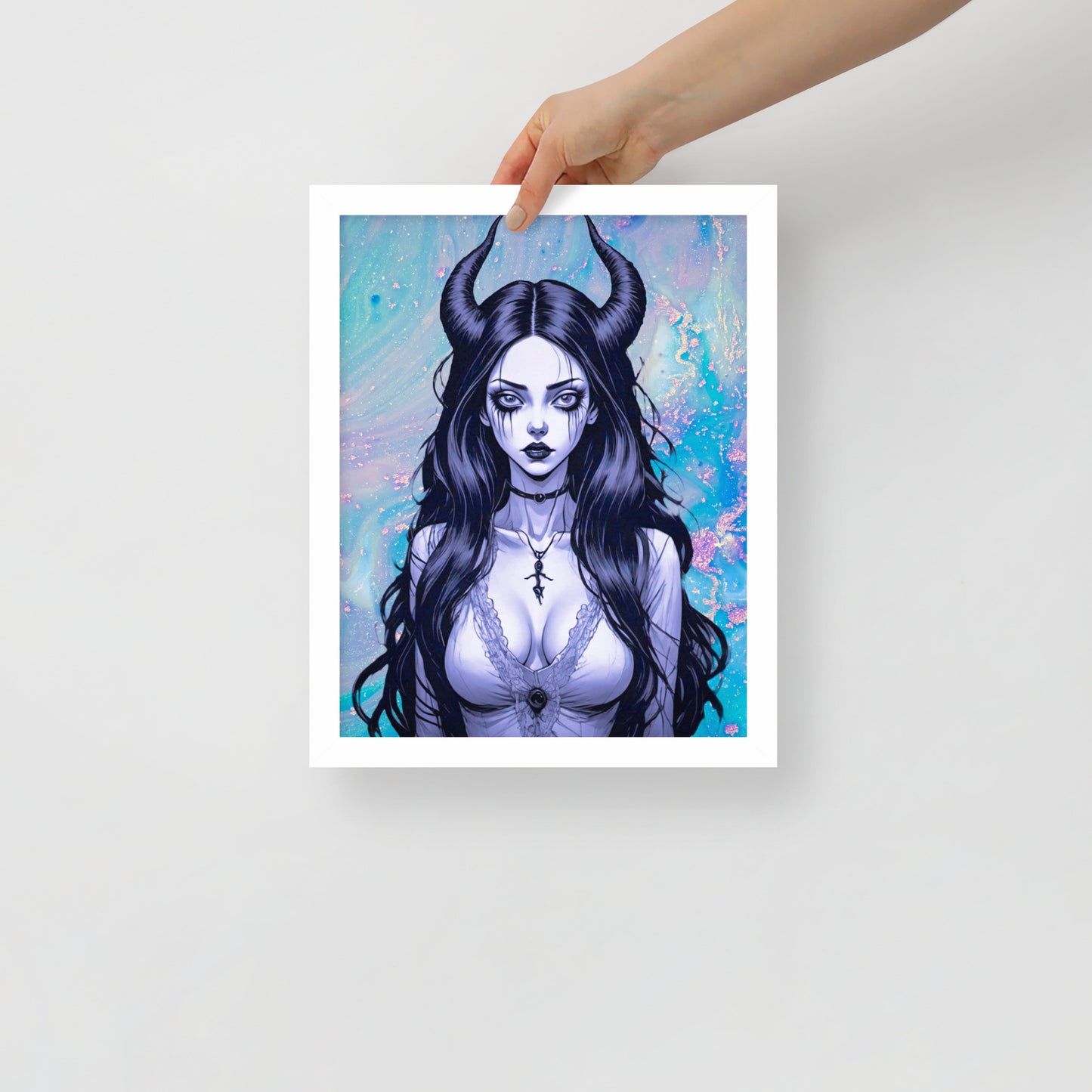 BW Marble V4 Framed Poster