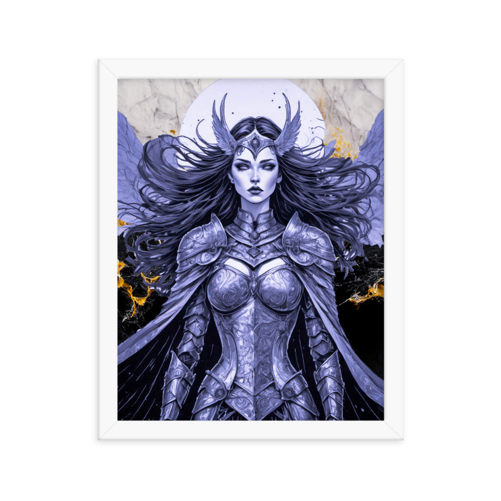 BW Marble V5 Framed Poster