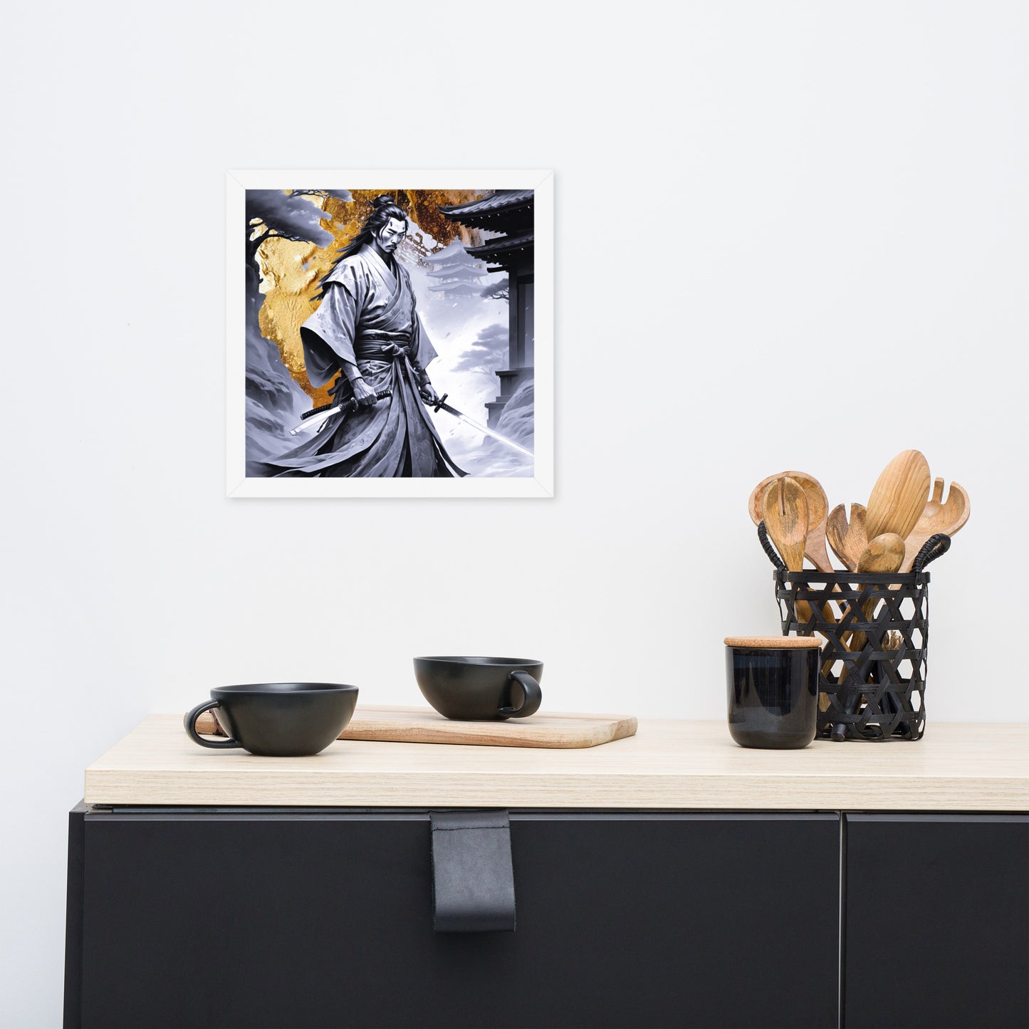BW Marble V25 Framed Poster
