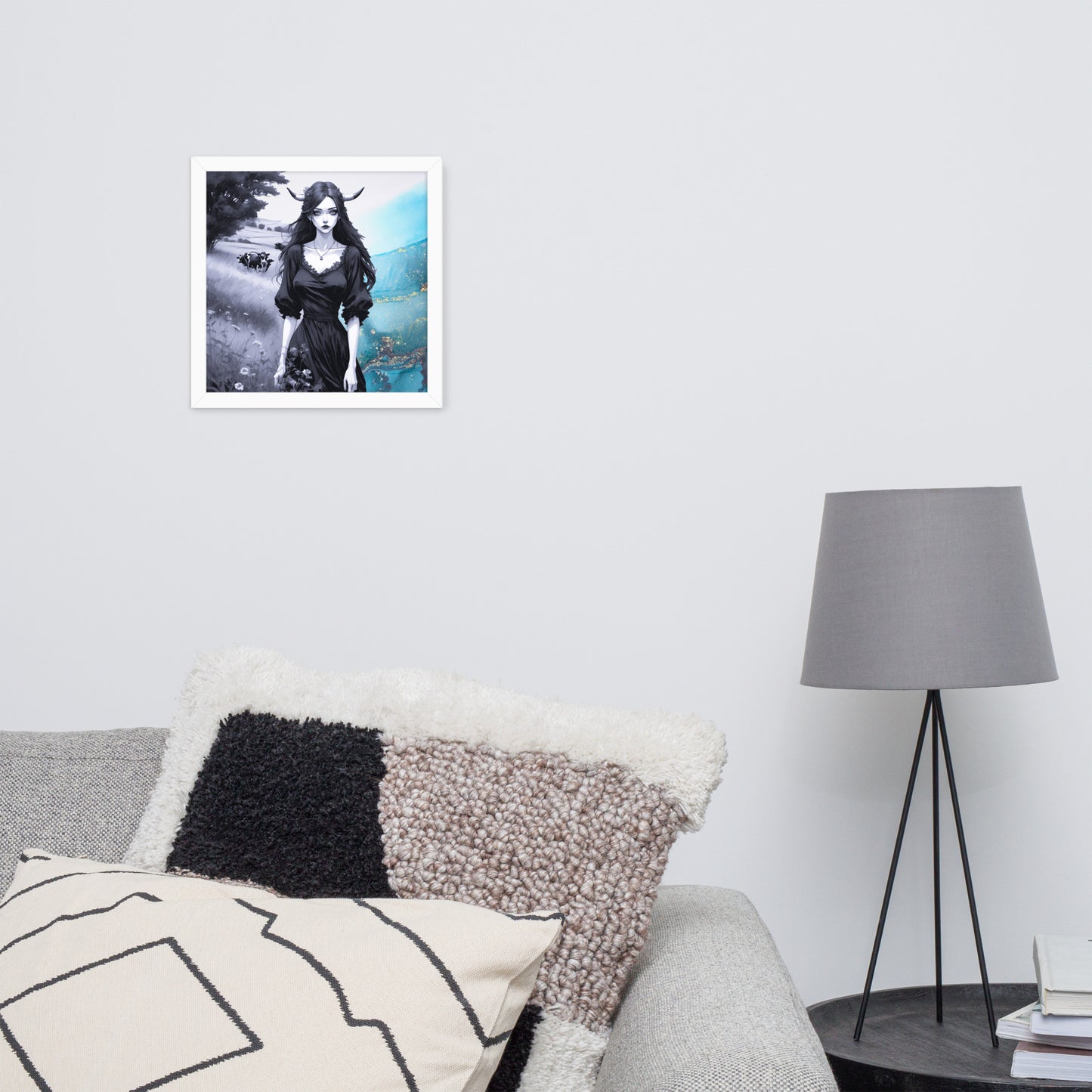 BW Marble V20 Framed Poster