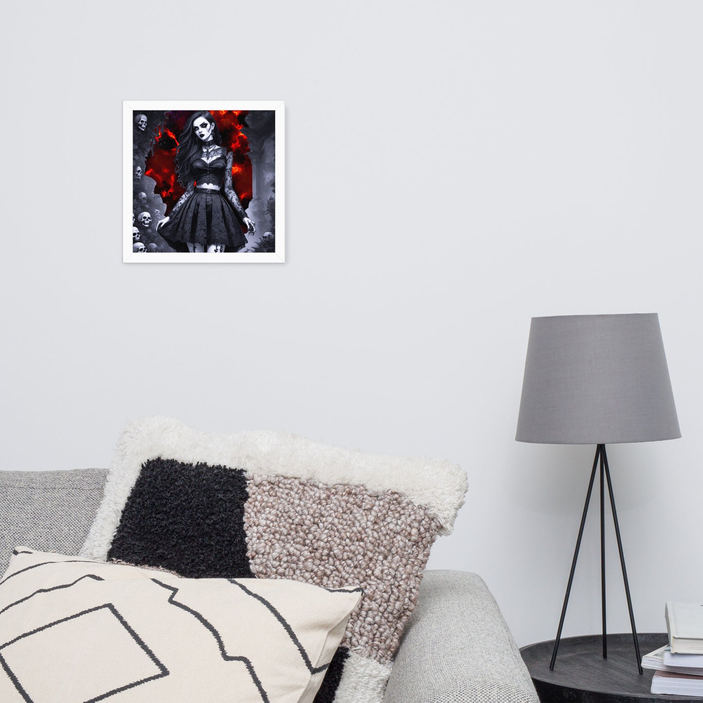 BW Marble V16 Framed Poster